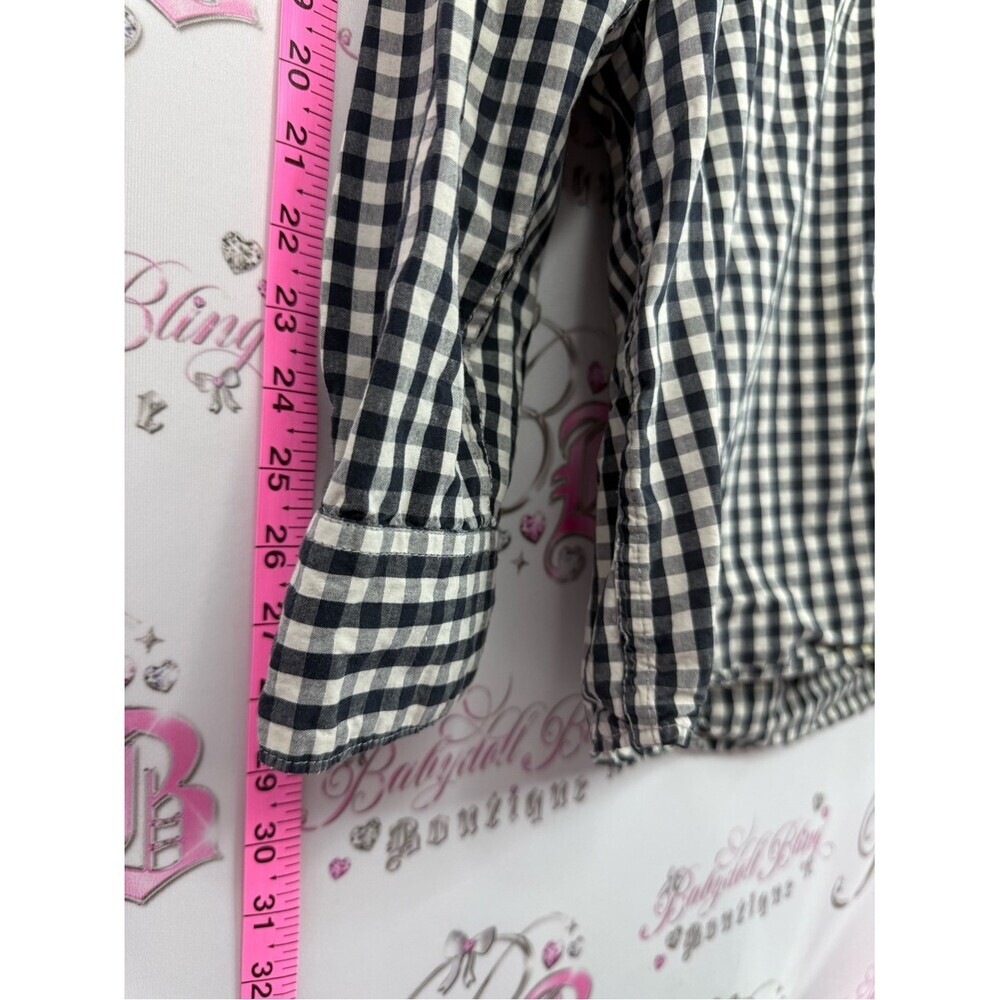 Shirt Black & White Gingham Button-Down Shirt - Picture 3 of 11